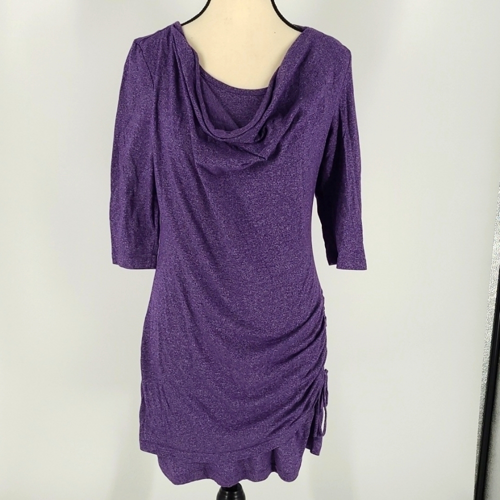Bench Size L Purple Waterfall Mini Dress